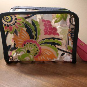Spartina 449 Travel Cosmetic Bag with Bottles NWOT